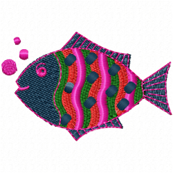 Fishes Embroidery Design 3 Fishes Embroidery Design 3